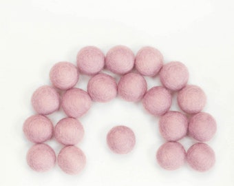PASTEL PINK Wool Felt Balls | Pink Felt Balls | Pink Poms