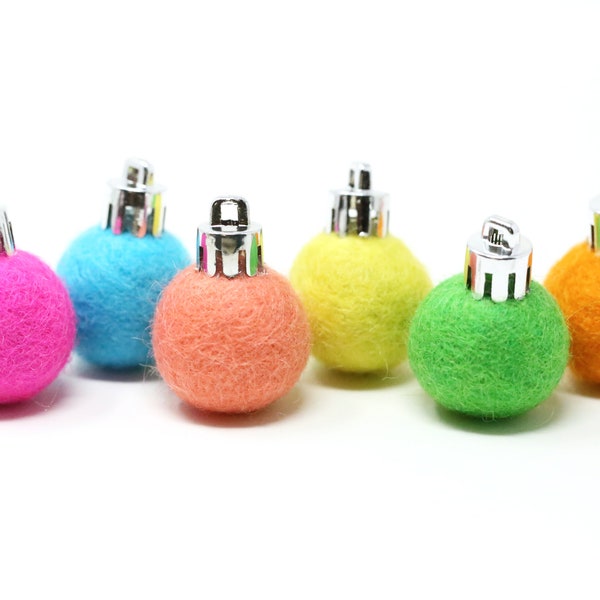 Felt Ball Ornament | Felt Ball | NEON Mini Christmas Ornament Set