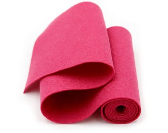 100 Percent Wool Felt Roll - Wool Felt color LIGHT RASPBERRY - 5" X 36" Wool Felt - 100% Wool Felt