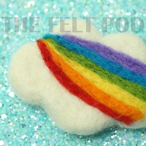 Felt Cloud with Rainbow | Rainbow Cloud