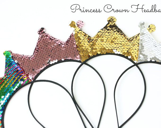 Prinzessin Crown Stirnbänder | Prinzessin Crown Pailletten-Stirnbänder