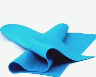 100% Wool Felt Sheet in Color TURQUOISE - 18" X 18" Wool Felt Sheet - Merino Wool Felt