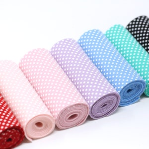 NEW Polka Dot Felt | White Polka Dot Wool Felt | Printed Wool Felt