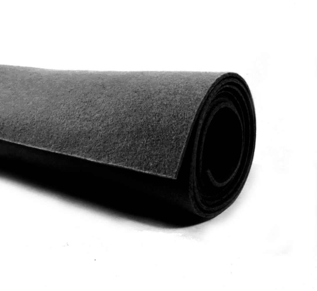 Thick Wool Felt 3mm 18 X 18 100 Wool Felt BLACK Etsy