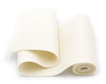 Ivory Merino Wool Felt Roll - 5 inch x 1 Yard
