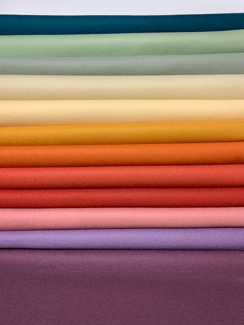 100 Percent Wool Felt Sheets 5 Sheets of 8 X 12 Felt You Pick Color Merino Wool Felt European Wool Felt image 7