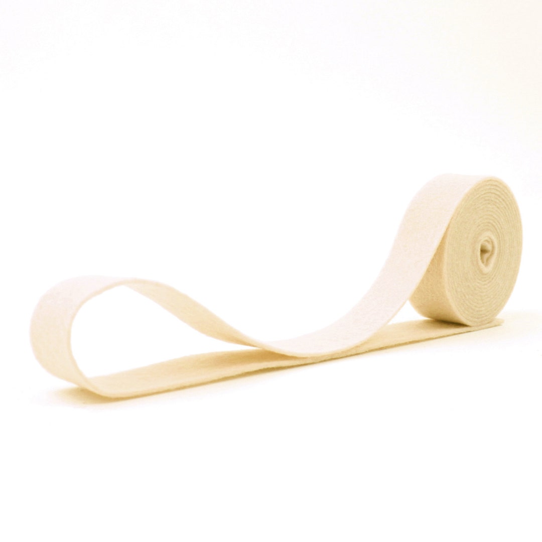 Felt Ribbon Material Wool Felt - 100 Percent Wool Felt Ribbon in Color BEIGE SKIN - 3/4 Inch ...