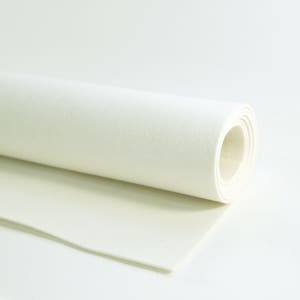 White Thick 3mm Wool Felt | Thick Wool Felt | 100% Wool Felt | White Felt | Felt Insole | Laptop Felt