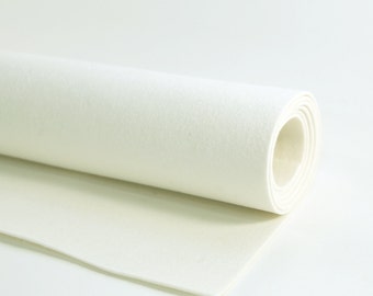 White Thick 3mm Wool Felt | Thick Wool Felt | 100% Wool Felt | White Felt | Felt Insole | Laptop Felt
