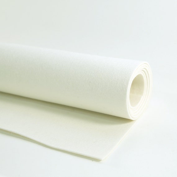 White Felt 12 x 10 Yard Roll - Soft Premium Felt Fabric