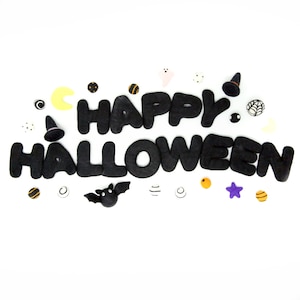 Felted Letters  - HAPPY HALLOWEEN Garland  | Felt Letters for Garland Making