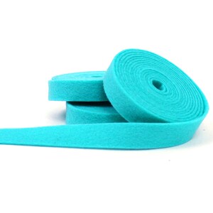 Wool Felt - 100 Percent Wool Felt Ribbon in color ROBIN'S EGG - 1/2 Inch X 2 Yards - Merino Wool Felt - Blue RIbbon - Robin's Egg Ribbon