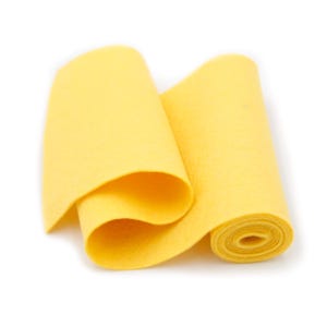 Rolle aus 100 Prozent Wollfilz - Wollfilzfarbe BUTTERCUP - 5 "x 36" Wollfilz - gelber Filz