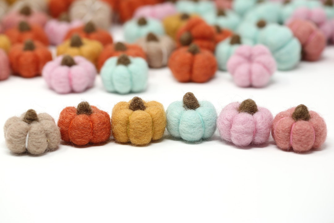 Felt Pumpkins Fall Felt Pumpkins NEW COLORS Pack of 6 Pumpkins - Etsy