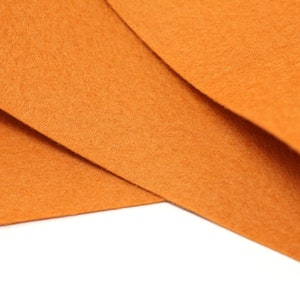 100% Wool Felt Sheet in Color GINGER - 18&quot; X 18&quot; Wool Felt Sheet - Merino Wool Felt - European Wool Felt