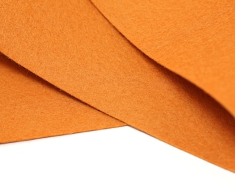 100% Wool Felt Sheet in Color GINGER - 18" X 18" Wool Felt Sheet - Merino Wool Felt - European Wool Felt