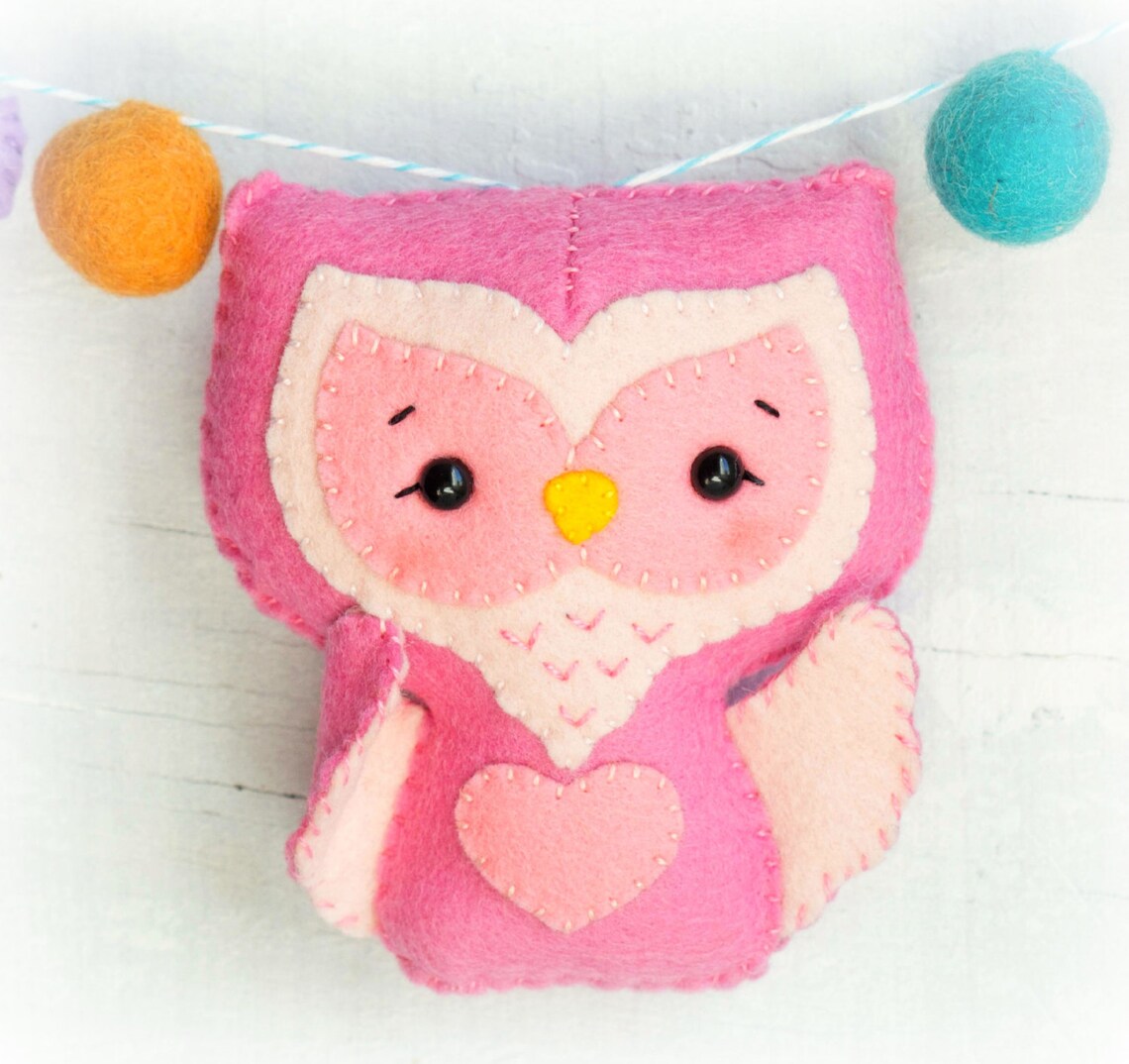 OWL GARLAND DIY Doll Kit // Wool Felt Doll Kit // Noialand Etsy