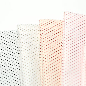 Robert Kaufman Sevenberry Polka Dot Basics  | White with Colored Polka Dots