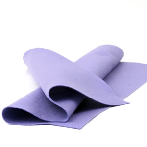 Wool Felt Sheet - 100% Wool Felt in Color VIOLET- 18&quot; X 18&quot; Wool Felt - Merino Wool Felt - European Wool Felt