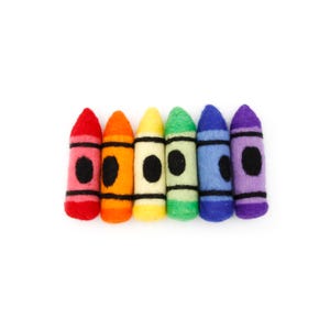 Felt Crayons | Felt Shapes | Felted Crayons - 6 colors available