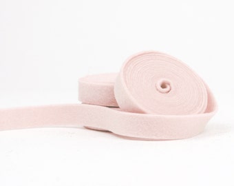 Wool Felt - 100 Percent Wool Felt Ribbon in color LIGHT PINK - 1/2 Inch X 2 yards - Merino Wool Felt - Pink Ribbon - Light Pink Ribbon