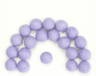 Wool Felt Balls for Felt Garlands - Violet - NEW Color