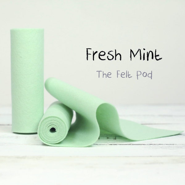 100 Percent Wool Felt Roll - Wool Felt color FRESH MINT - 5" X 36" Wool Felt - 100% Wool Felt