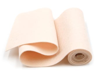 100% Wool Felt Roll - Wool Felt color BEIGE SKIN - 5" X 36" Wool Felt - Pure Wool Felt
