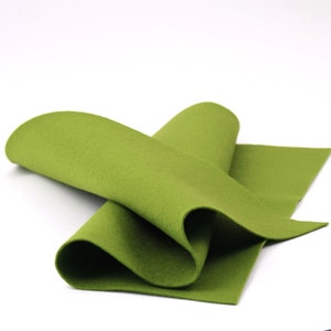 100% Wool Felt Sheet in Color WILLOW - 18&quot; X 18&quot; Wool Felt Sheet - Merino Wool Felt - European Wool Felt