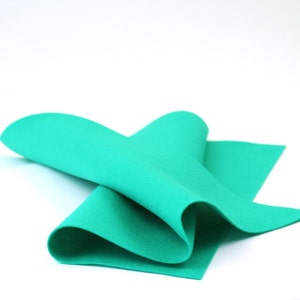 100 Percent Wool Felt Sheet in Color TEAL - 18&quot; X 18&quot; Wool Felt Sheet - Merino Wool Felt - European Wool Felt
