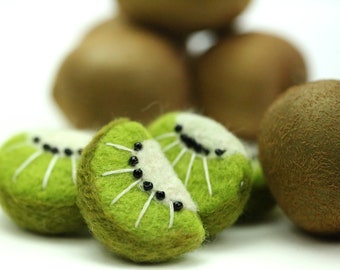 Felt Kiwis // Felt Summer Fruits // Felt Kiwi Slices