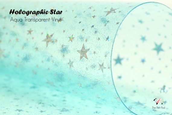 Transparent Vinyl Holographic Star Transparent PVC 