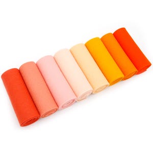 Orange Wool Felt Wool Felt Roll - 100 Percent Wool Felt Wool Felt - 5&quot; X 36&quot; Wool Felt - Orange Wool Felt