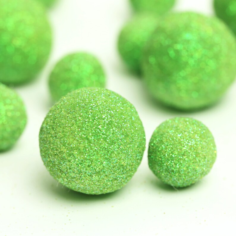 APPLE Glitter Balls Glitter Wool Felt Balls Glitter Felt Etsy