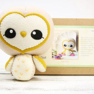 BARN OWL DIY Doll Kit // Wool Felt Doll Kit // Noialand Doll Kit // diy felt doll