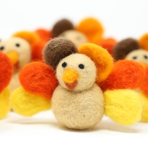 Felt Turkey | Felted Turkey | Felt Shapes | Thanksgiving felt shapes