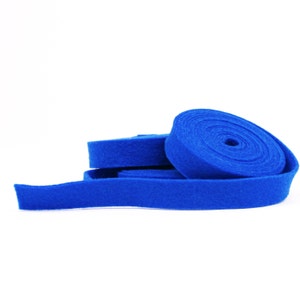 100 Percent Wool Felt Ribbon in color ROYAL BLUE - 1/2" X 2 yards - Merino Wool Felt - Blue Ribbon - Royal Blue Ribbon