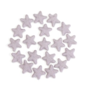 Felt Stars -  3 to 4 cm - 10 count - Color: WISTERIA - Wool Felt Stars