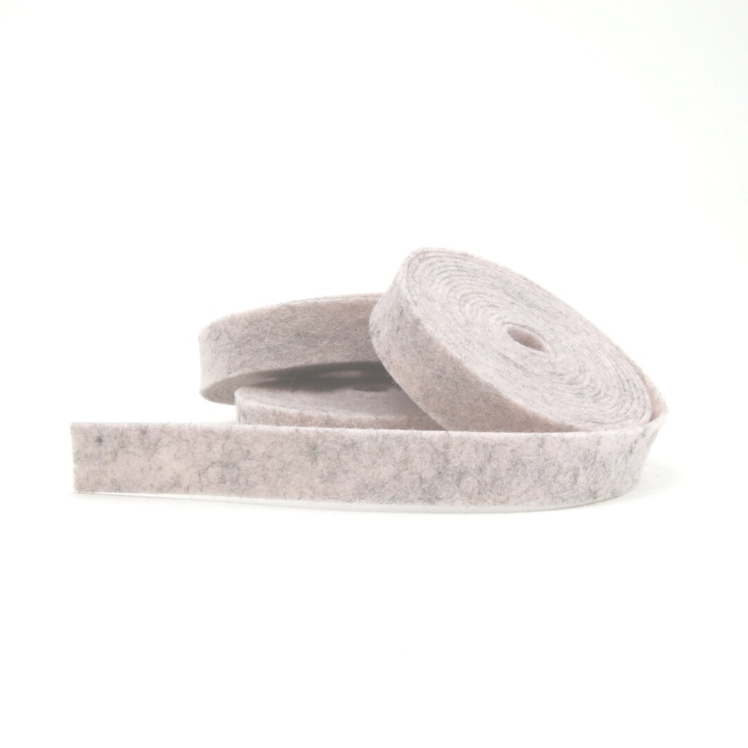 Felt Ribbon Material Wool Felt - 100 Percent Wool Felt Ribbon in Color STRAWBERRIES N CREAM ...