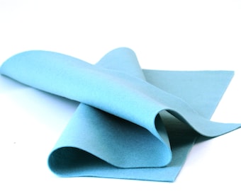 100% Wool Felt Sheet in Color SKY BLUE - 18" X 18" Wool Felt Sheet - Merino Wool Felt - European Wool Felt