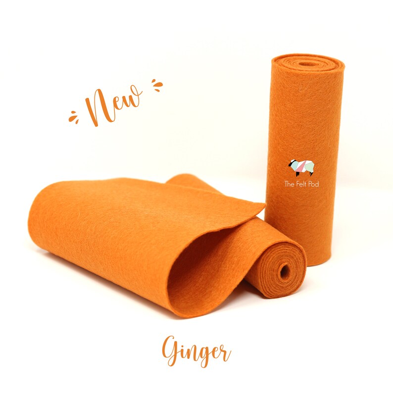 Wool Felt Roll 100 Wool Felt in Color GINGER 5 X Etsy UK