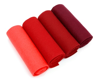 Red Wool Felt Roll - 100% Wool Felt - 5" X 36" Wool Felt Roll - Merino Wool Felt - Craft Felt