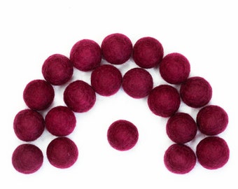 Wool Felt Balls // Garland DIY // DIY Mobile // diy Necklace // Pom Poms // Wool Beads // SANGRIA // 1 cm 1.5 cm 2 cm 2.5 cm 3 cm 4 cm