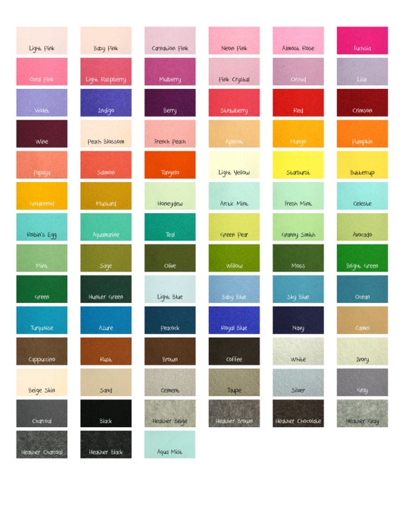 100 Percent Wool Felt Sheets 30 Sheets of 8 X 12 Felt You Pick Color Felt  Pack Wool Felt Bundle 