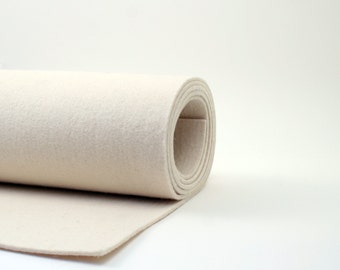 Ivory Thick Wool Felt - 3mm Wool Felt | 3mm Felt | 100% Wool Felt | Undyed Felt | Felt insoles | Craft Felt | Cream Felt | Felt Liner