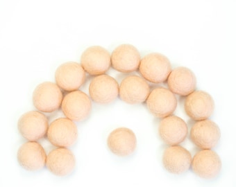 Pale Peach Felt Balls