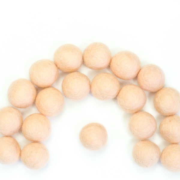 Pale Peach Felt Balls