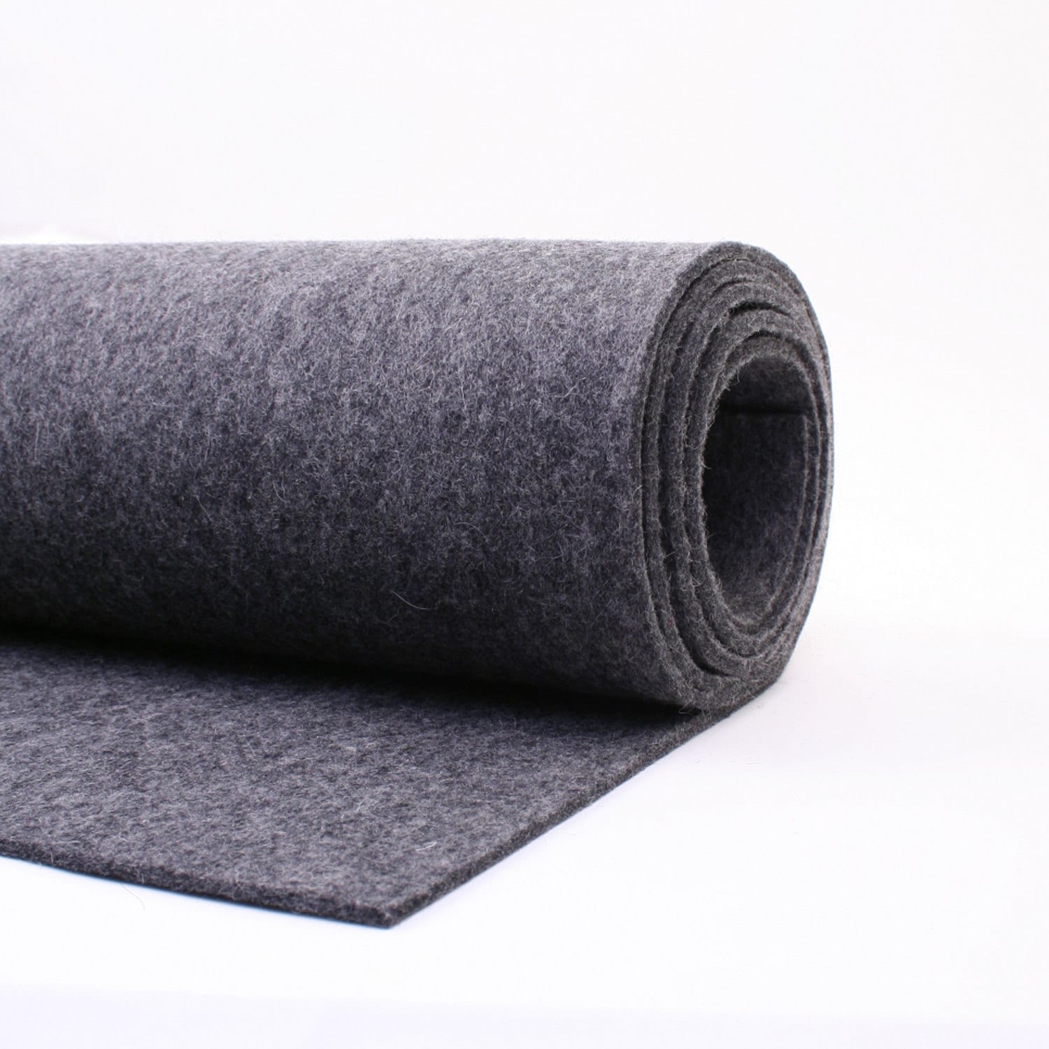 Heather Charcoal Thick 3mm Wool Felt | 3mm Felt - 100% Wool Felt