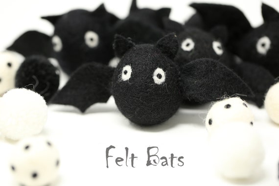 Felt Bats  | Halloween Bats | Halloween Felted Bats