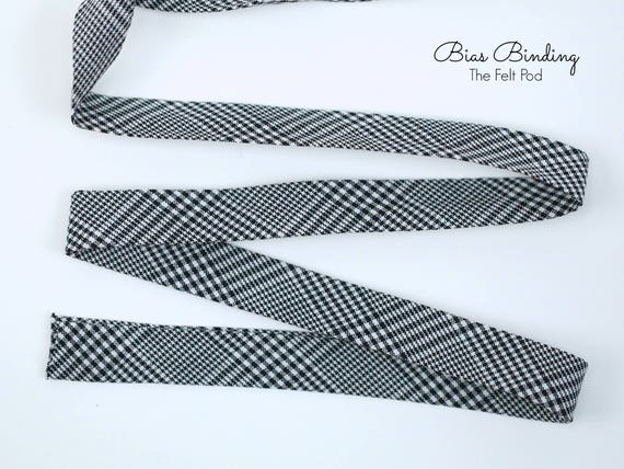 Bias Tape Felt Backed Fabric Cotton Fabric Bias Binding Classic Plaid Pepper Robert Kaufman Sevenberry Fabric Felt